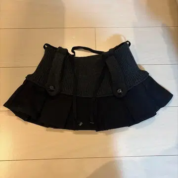 theredthread knit pleated skirt mini