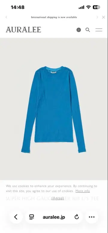 AURATEE 오라리 SUPER HIGH GAUGE SHEER RIB