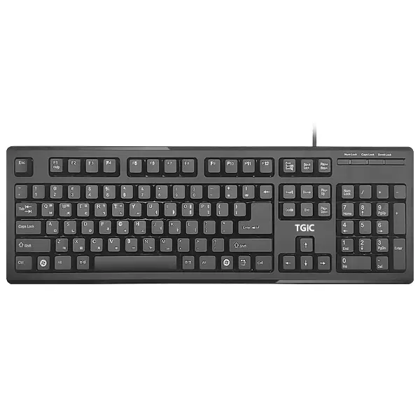 슬림 디자인 USB 키보드 블랙 (생활방수, 키스킨 포함)