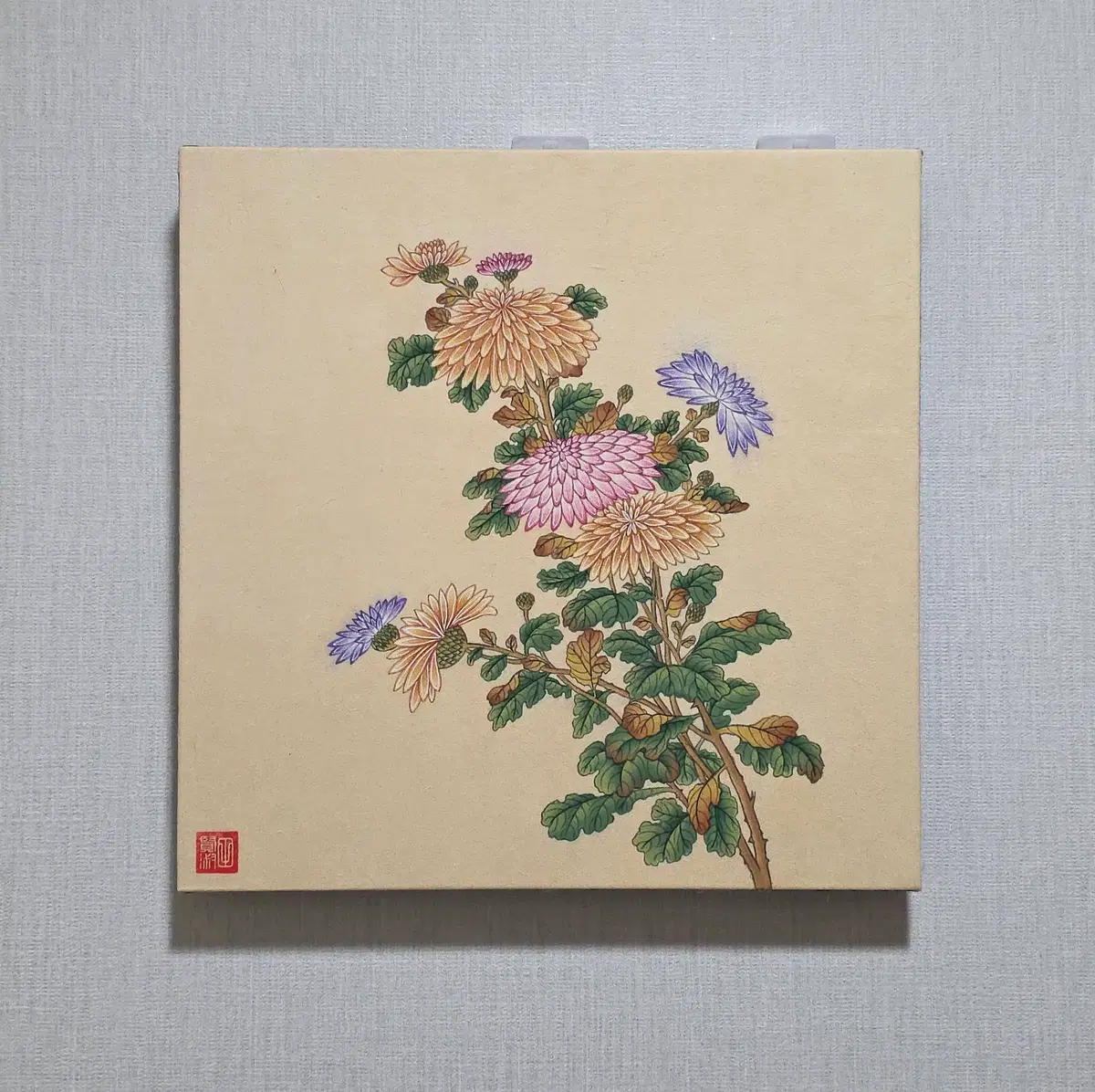 [원화작품]신사임당 화조도 (국화)