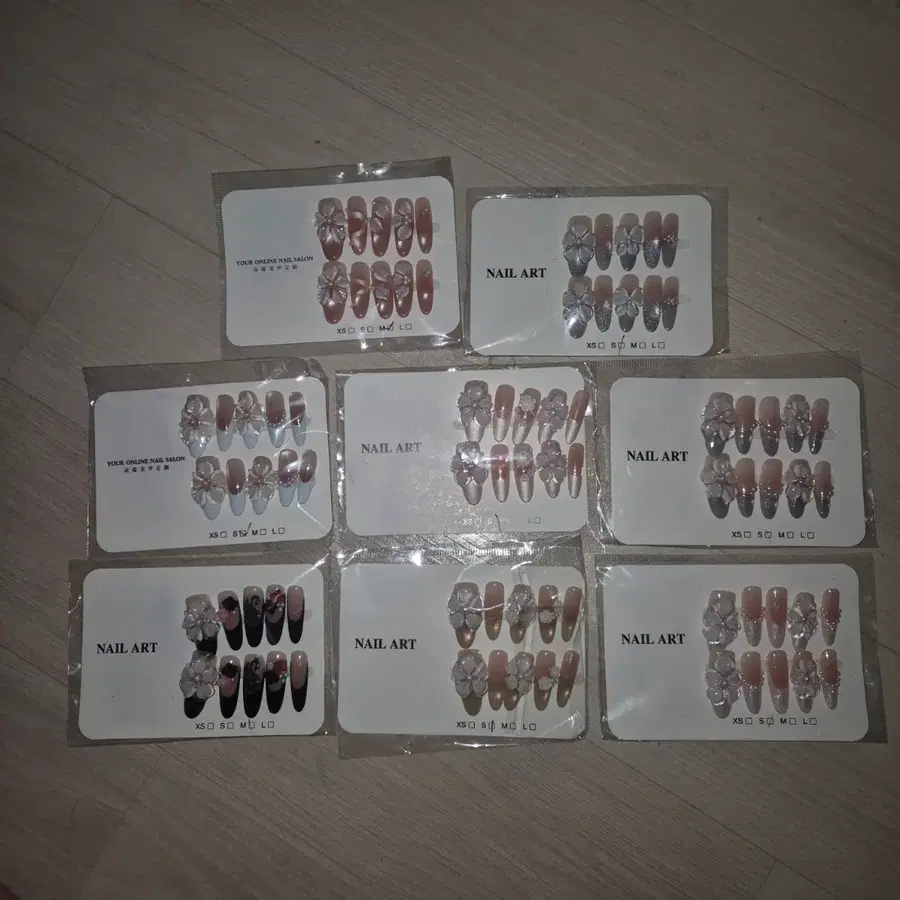 야광 꽃 네일팁 스몰