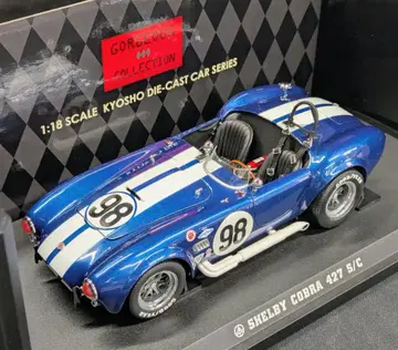 교쇼 1/18 GORGEOUS COLLECTION SHELBY COBRA 427S/C 레이싱 스크린 #98 (블루) 08046CS