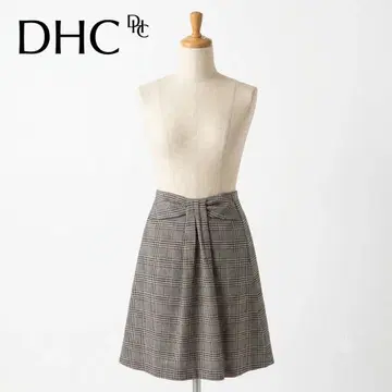 DHC 글렌체크 A라인 스커트 M