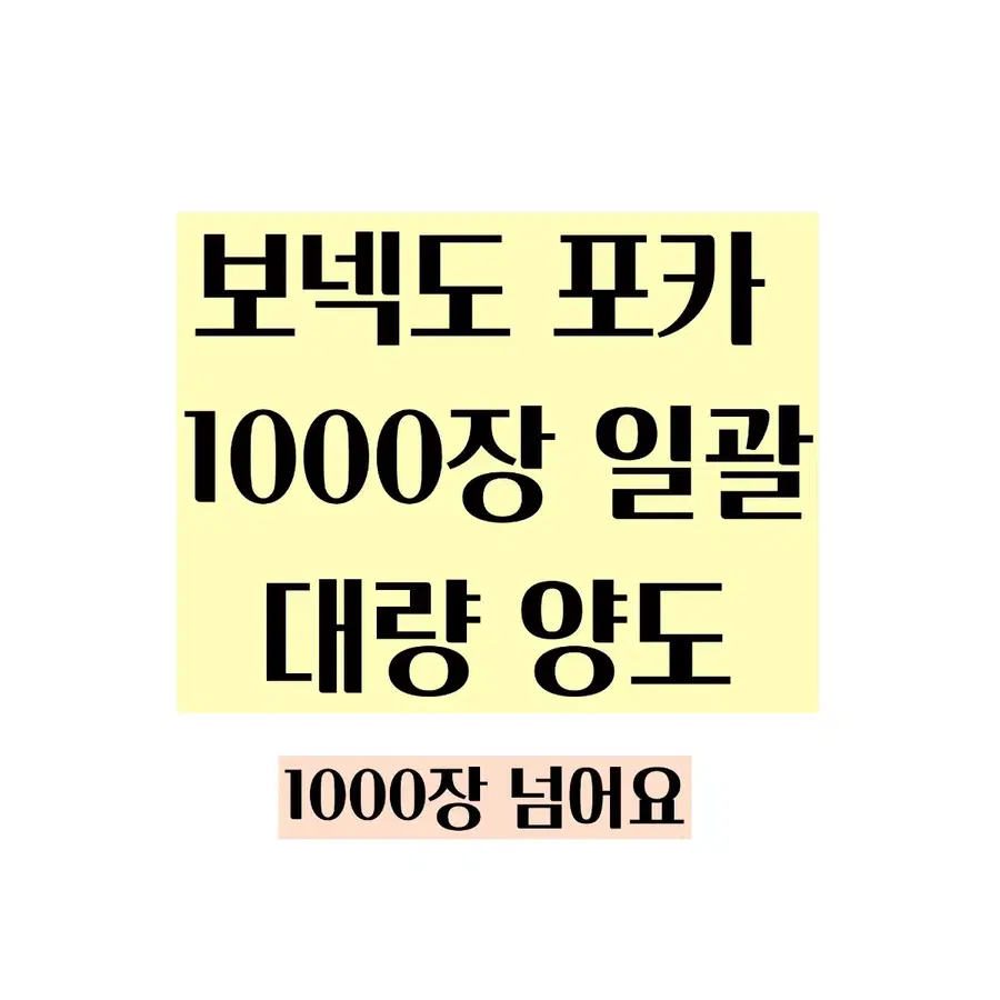 보넥도 포카 1000장 이상 대량 일괄 양도 보이넥스트도어
