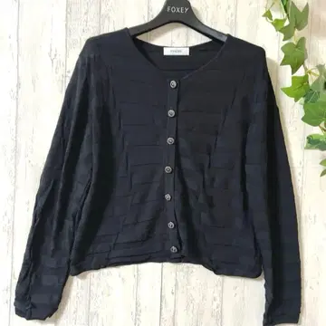 PINORE 피노레 42 시어 보더 가디건 네이비