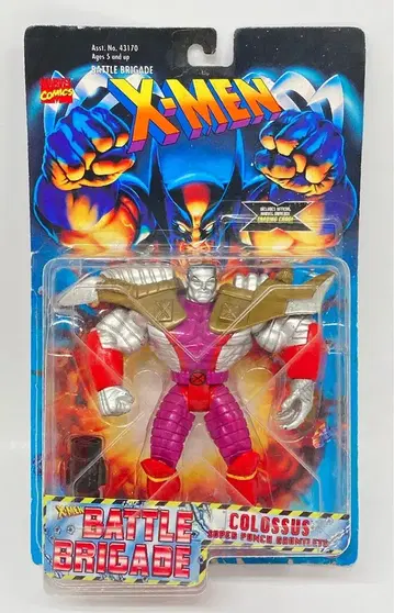 TOYBIZ 배틀 브리게이드 콜로서스 (보라색 / 빨간색 의류) 5인치