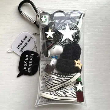 가챠 파우치 CONVERSE ALLSTAR 제브라 PEANUTS
