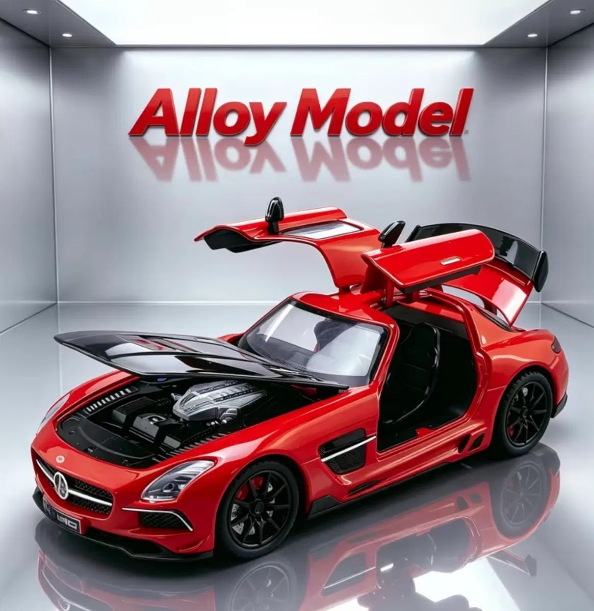 벤츠 SLS AMG 알로이 모델 레드 1:24 다이캐스트
