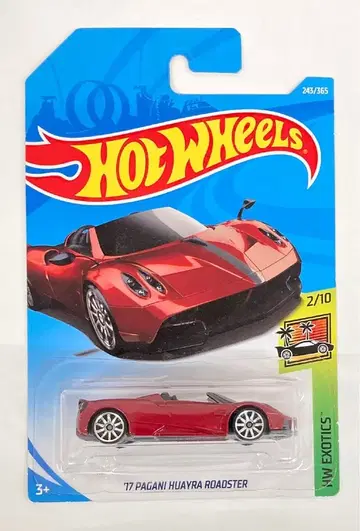 MATTEL HW EXOTICS 2/10 HOTWHEELS '17 PAGANI HUAYRA ROADSTE/빨간색 243/365