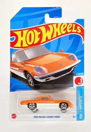 MATTEL HOTWHEELS HW J-IMPORTS 9/10 HNJ98 1968 MAZDA COSMO SPORT(오렌지x화이트) 118/250