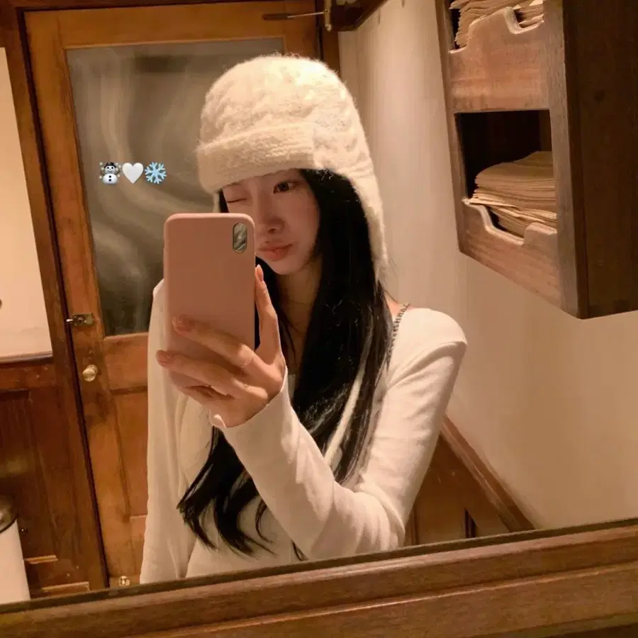피콜로파라다이스 mellow knit tropper hat