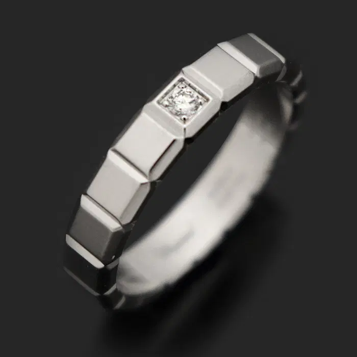 Chopard(쇼파드) 829834-1069 18K 화이트 골드 1P 다이아 아이스 큐브 반지 55호 MGD15459CHOP