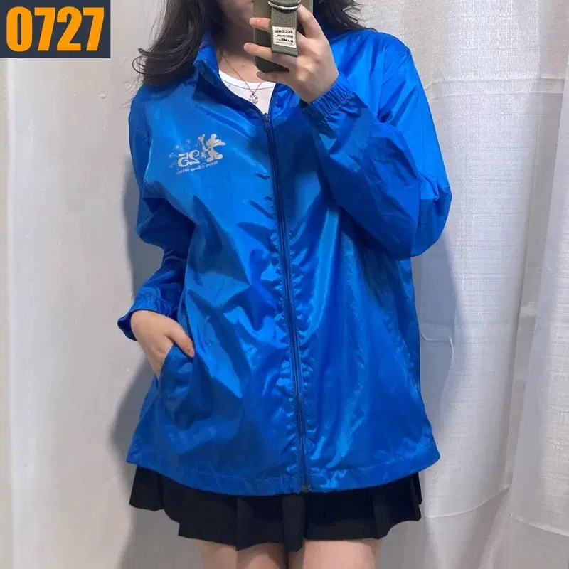 95 디즈니 일본판 빅프린팅 바람막이 자켓 아우터