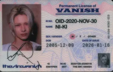ENHYPEN FUGITIVES Ver. NIKI THE SIN:VANISH