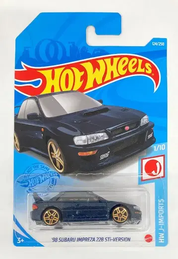 MATTEL HOTWHEELS HW J-IMPORTS 1/10 HBN96 '98 SUBARU IMPREZA 22B STi-VERSION/네이비 124/250