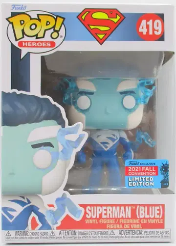 FUNKO POP!/HEROES SUPERMAN BLUE/2021 FALL CONVENSION 419