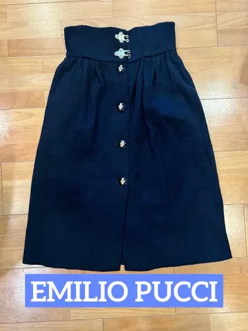 EMILIO PUCCI 하이웨스트 스커트 블랙