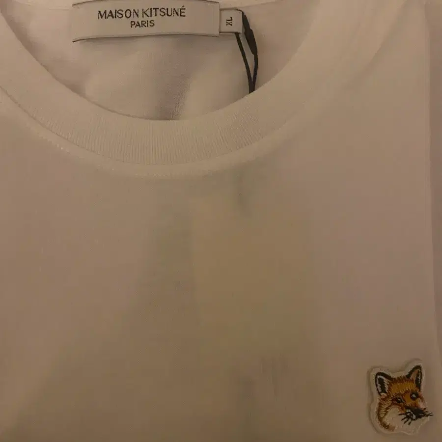 메종키츠네 반팔티 화이트 XL