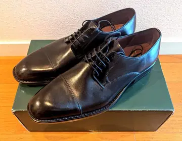 미사용 새상품 남성용 가죽 신발 스트레이트 팁 26cm 블랙