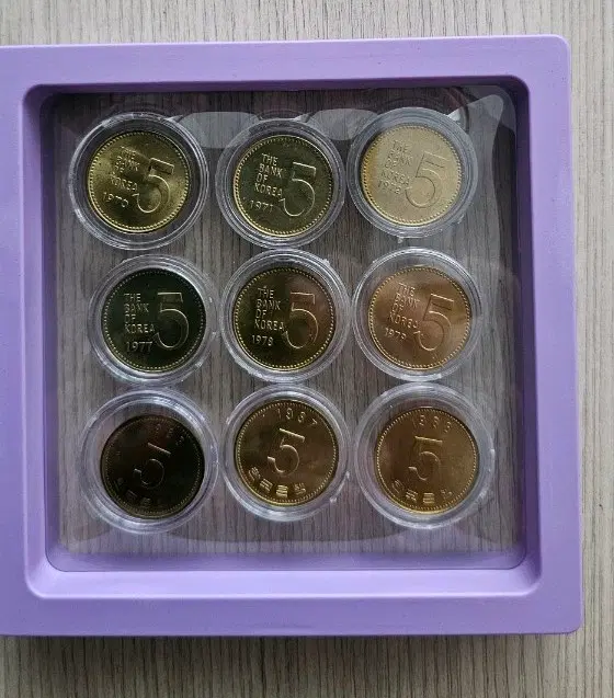 (미사용) 한국은행  구 5원 컬렉션   일괄