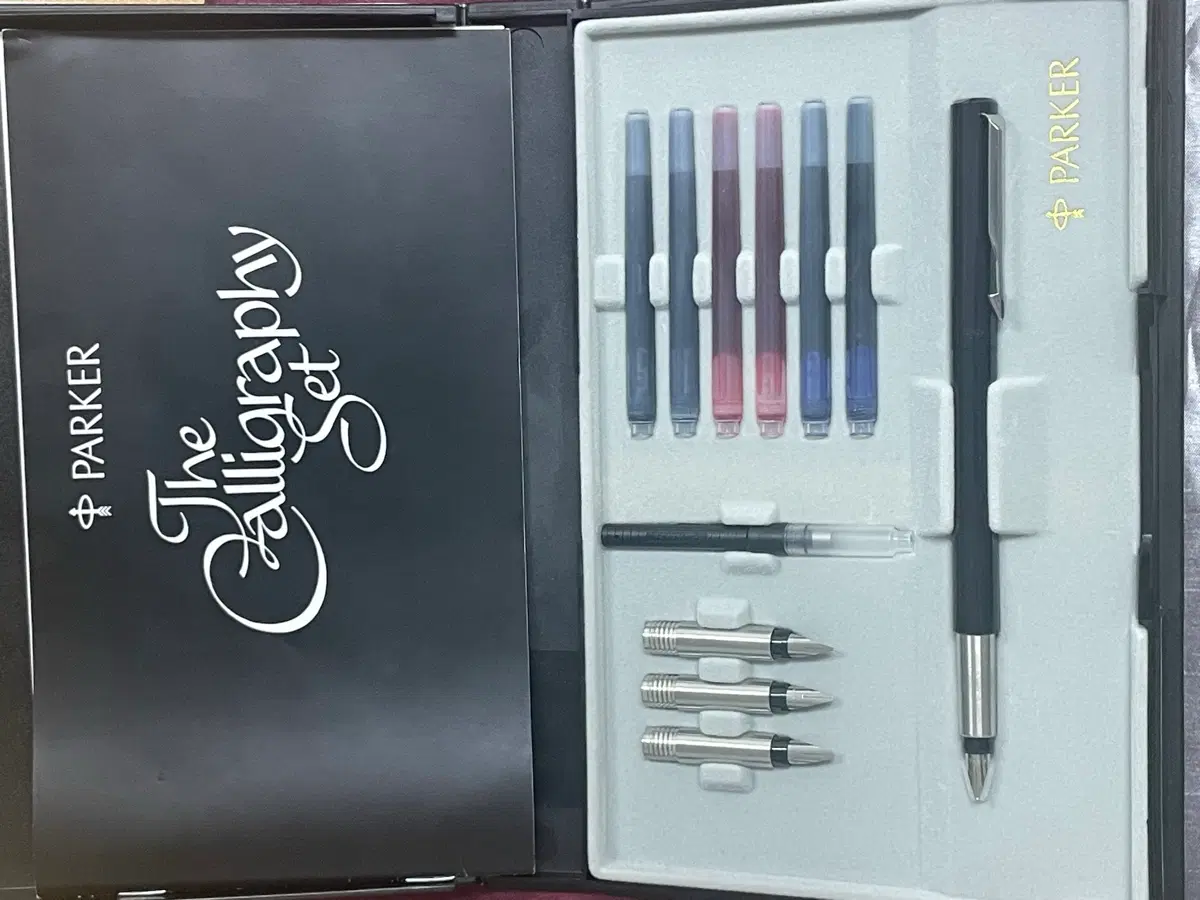 파카 만년필 벡터 블랙 캘리그래피 세트
