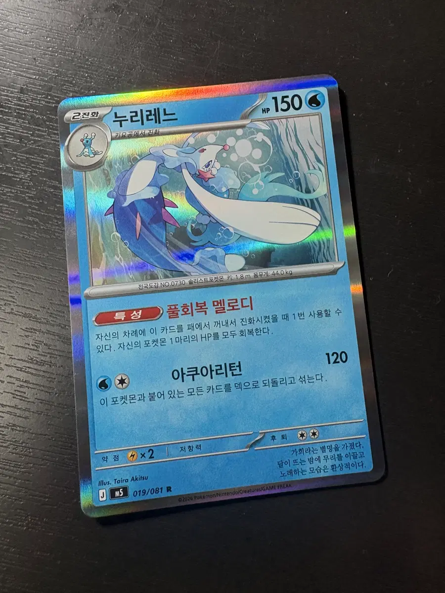 포켓몬 카드 누리레느 R등급