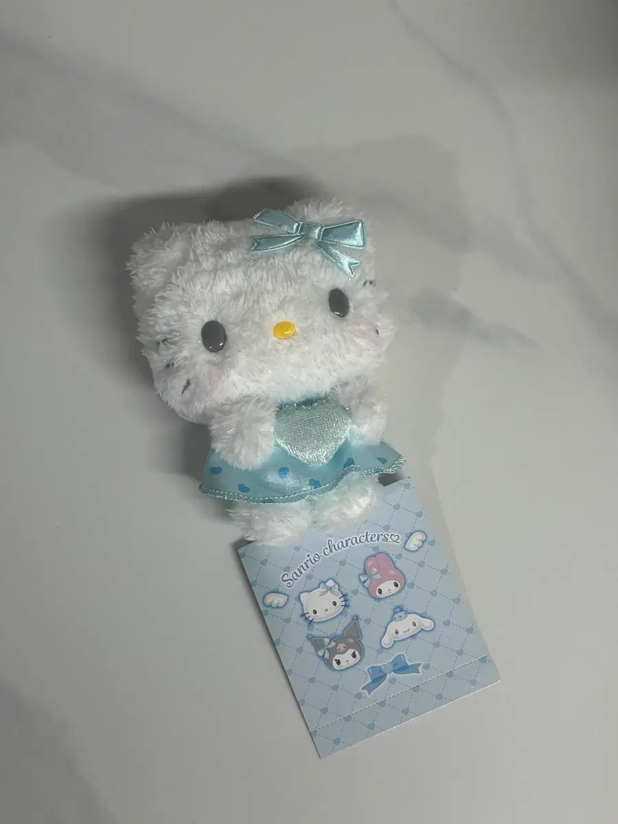 산리오 유미미루 2탄 천사 블루 키티 마스코트 키링 인형 누이