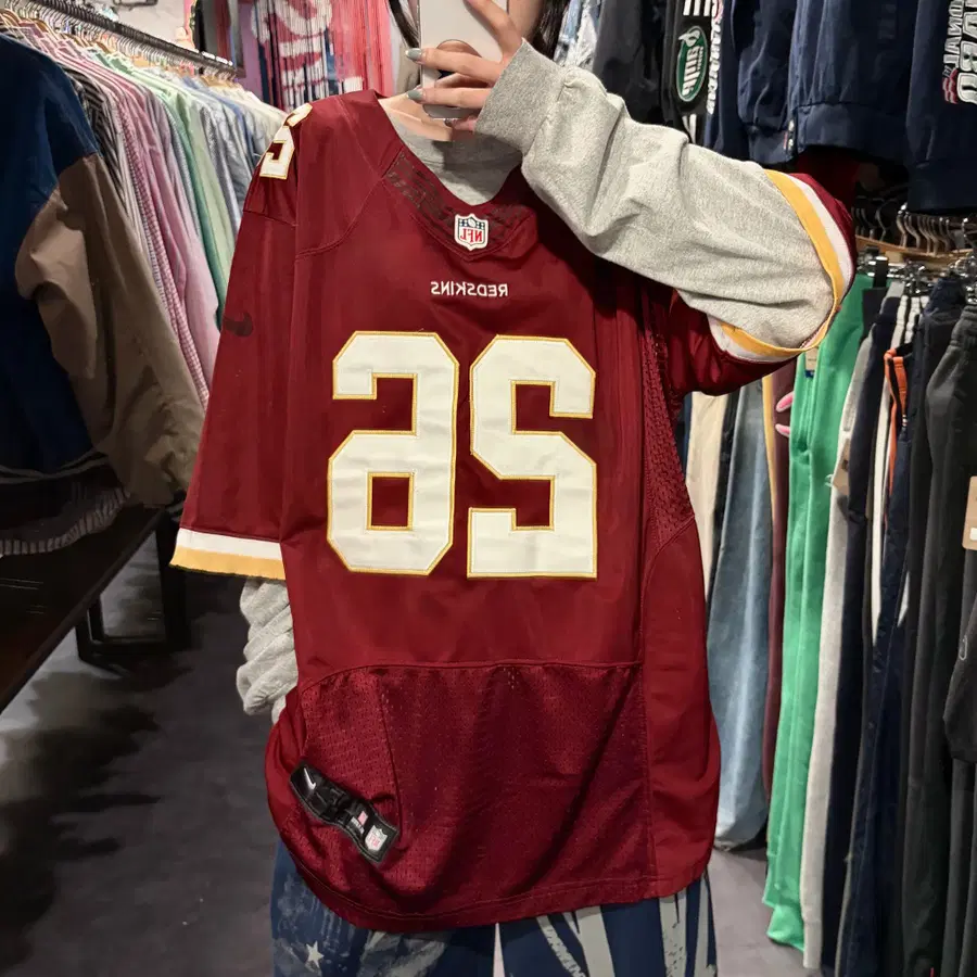 [IM] Nike NFL 워싱턴 레드스킨스 피터슨 No.26 풋볼 져지 버건디