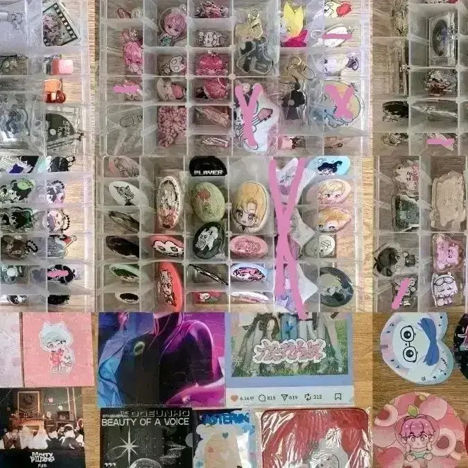 플레이브 생카 생일카페 부채 아크릴키링 그립톡 손거울 캔뱃지 틴케이스 코롯토 뜨개옷 포카케이스 예준노아밤비