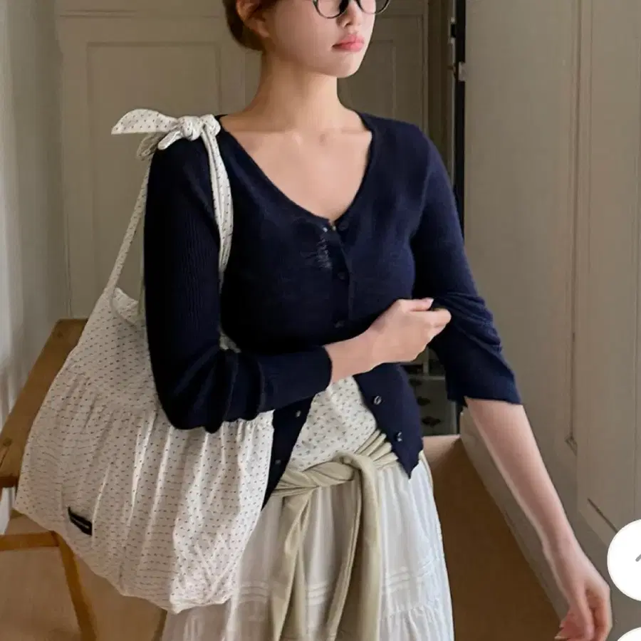 제이스타일 이블렛 하뮤즈 골지 브이넥 가디건 빅사이즈