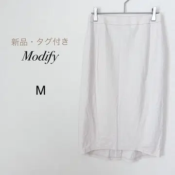 택 포함 새상품 레이온 혼방 일본제 [모디파이] 타이트 스커트 그레이지 M