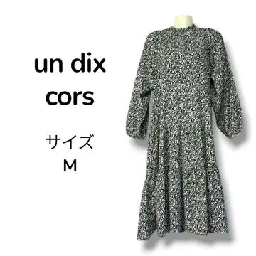 un dix cors 앤디콜 꽃무늬 데신 티어드 원피스 M