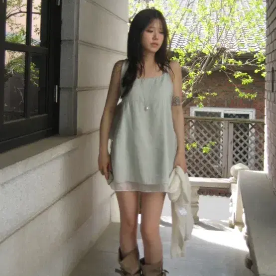 아워캐비넷 레이어드 원피스