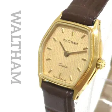 정크 WALTHAM 헥사곤 골드 여성용 손목시계 벨트 새상품
