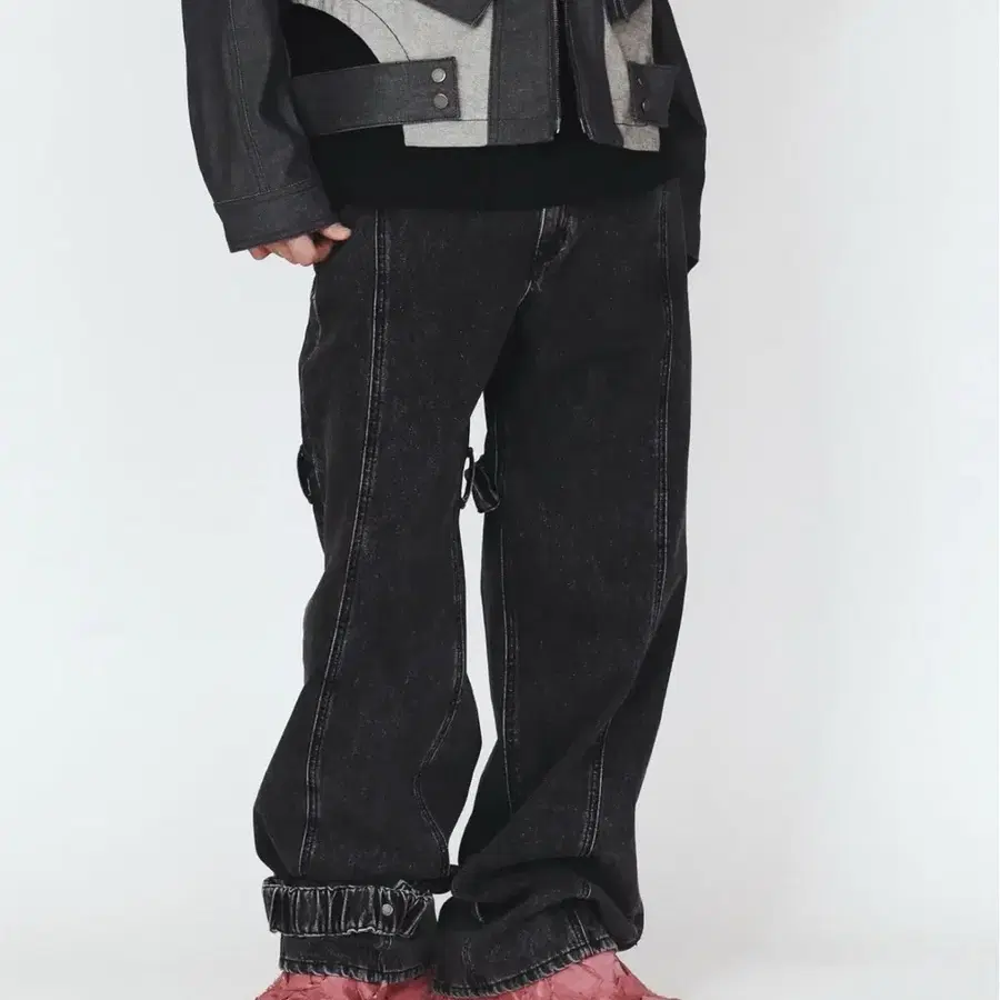 애드오프 MUTATION DENIM PANTS 데님 팬츠 바지 블랙 50