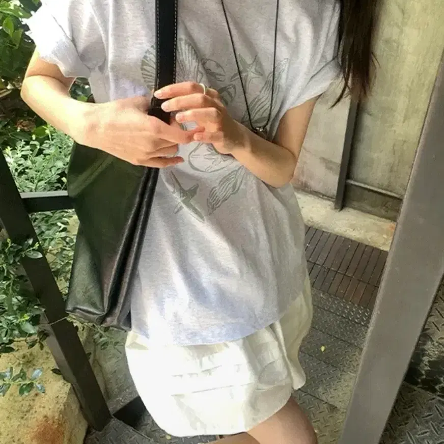[무배] 나이니 바다소리 프린팅 반팔티