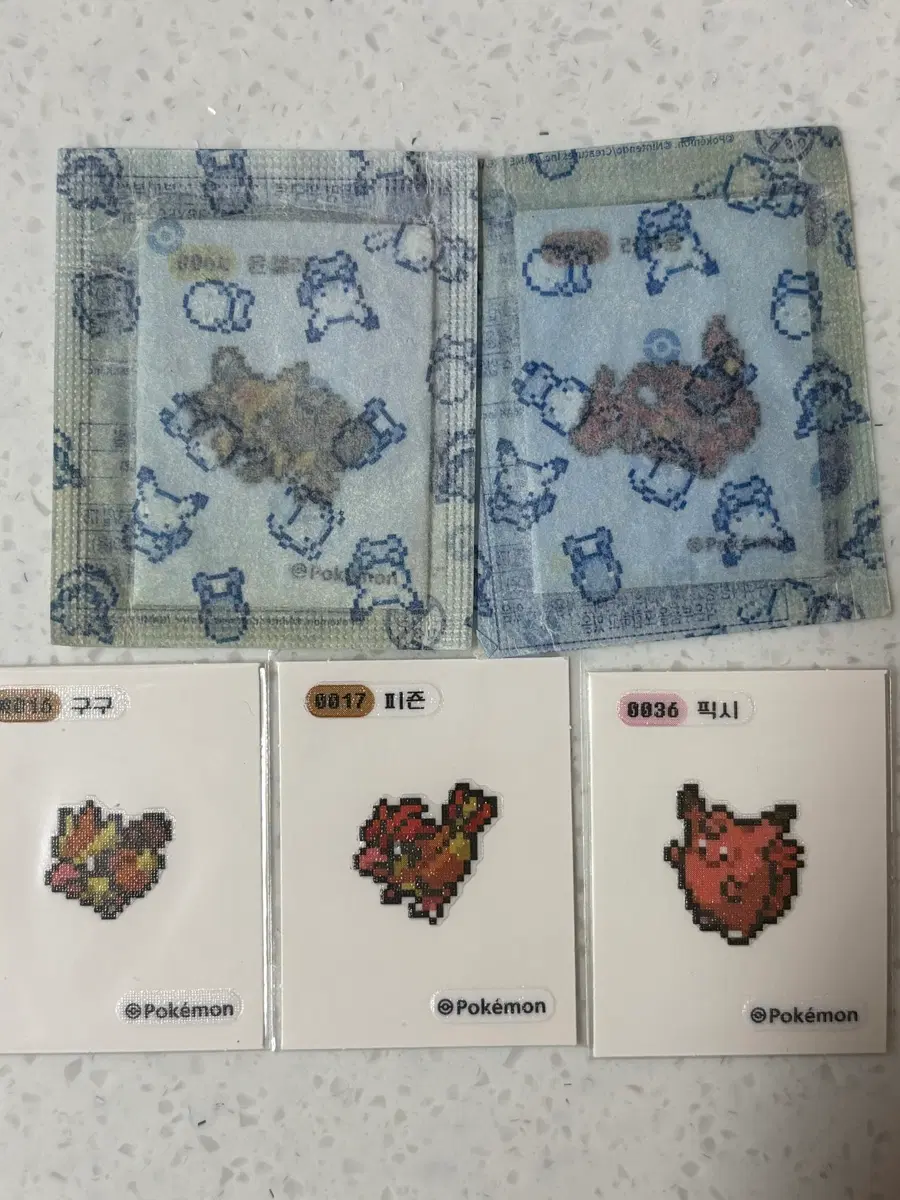 포켓몬 픽셀띠부씰 리자몽 윤겔라 구구 피죤 픽시