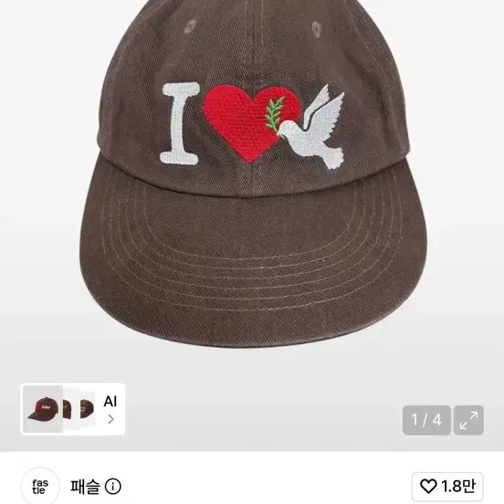 패슬 모자 브라운