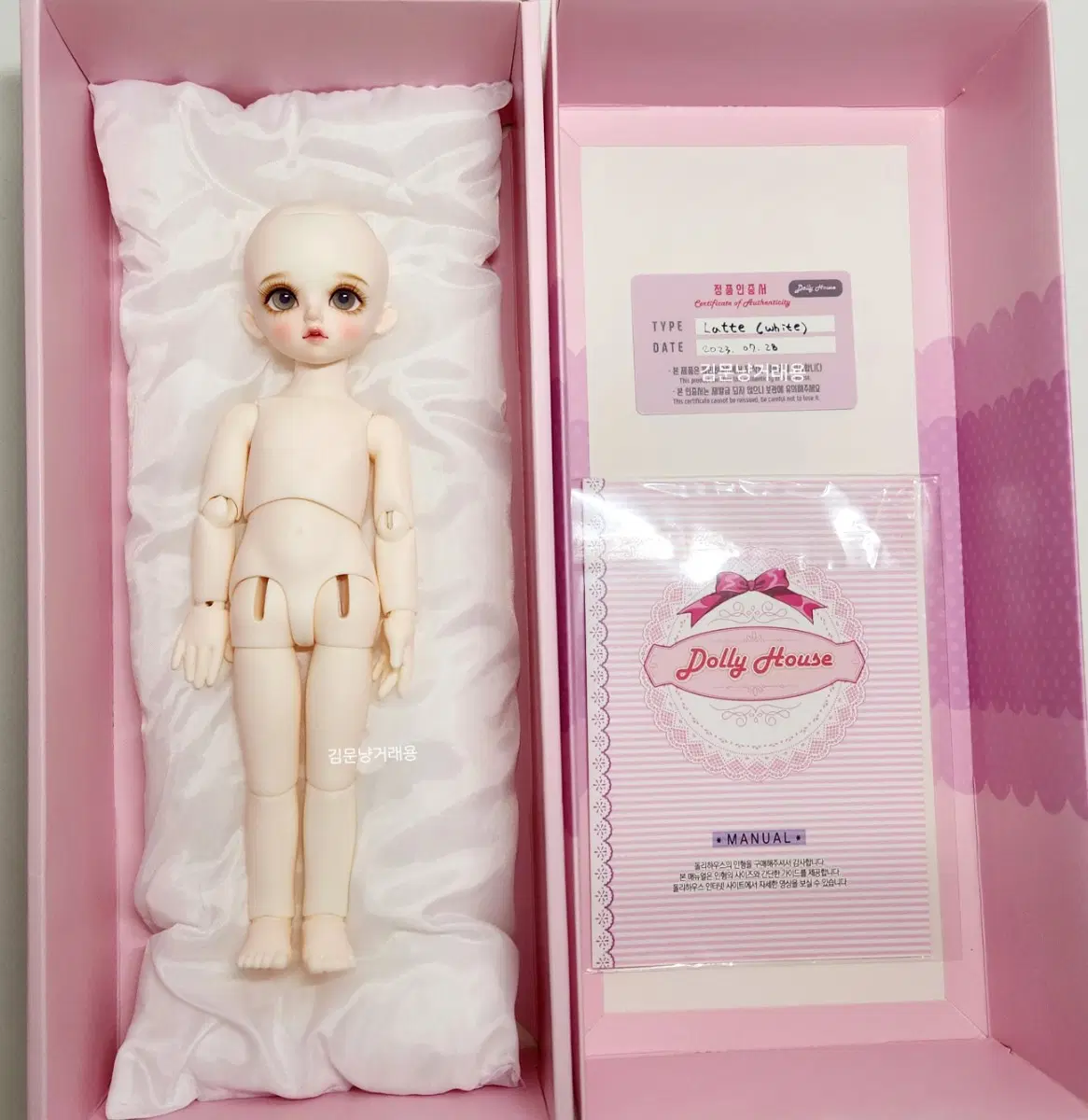 물포 택포) 구관 돌리하우스 라떼 미백 usd 본체 가발 의상 옷 구체관절인형 미야돌 물품
