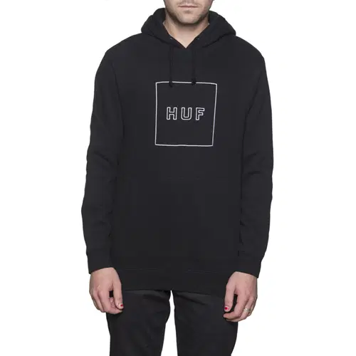 [새상품] 허프 스웨트/니트 M사이즈 STROKE LOGO PULLOVER HOOD-BLK
