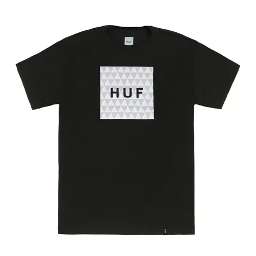 [새상품] 허프 티셔츠 S사이즈 TRIANGLE BOX LOGO TEE-BLK