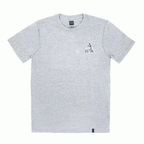 [새상품] 허프 티셔츠 S사이즈 TRIPLE TRIANGLE SKULLS TEE - GRY