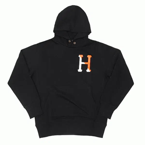 [새상품] 허프 스웨트/니트 M사이즈 TWO TONED CLASSIC H PULLOVER HOOD-BLK
