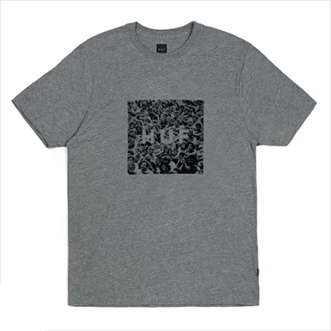 [새상품] 허프 티셔츠 S사이즈 WOOD STOCK BOX LOGO SS TEE_GRY