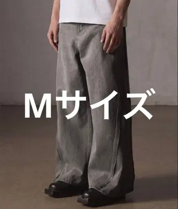 [ GRANCY ] 지퍼 디자인 배기 데님 팬츠 M 사이즈