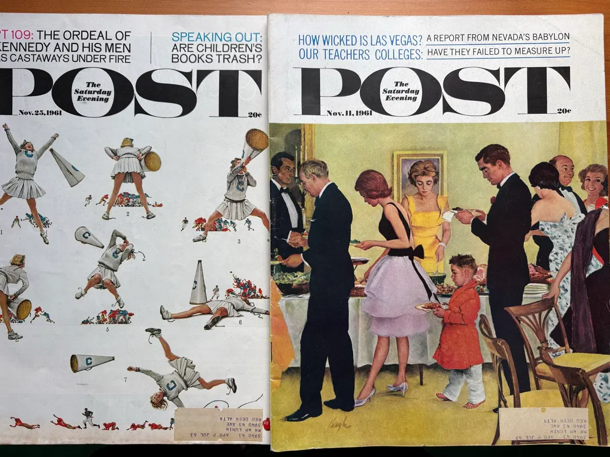 1961년 The Saturday Evening Post 오리지널 빈티지 매거진