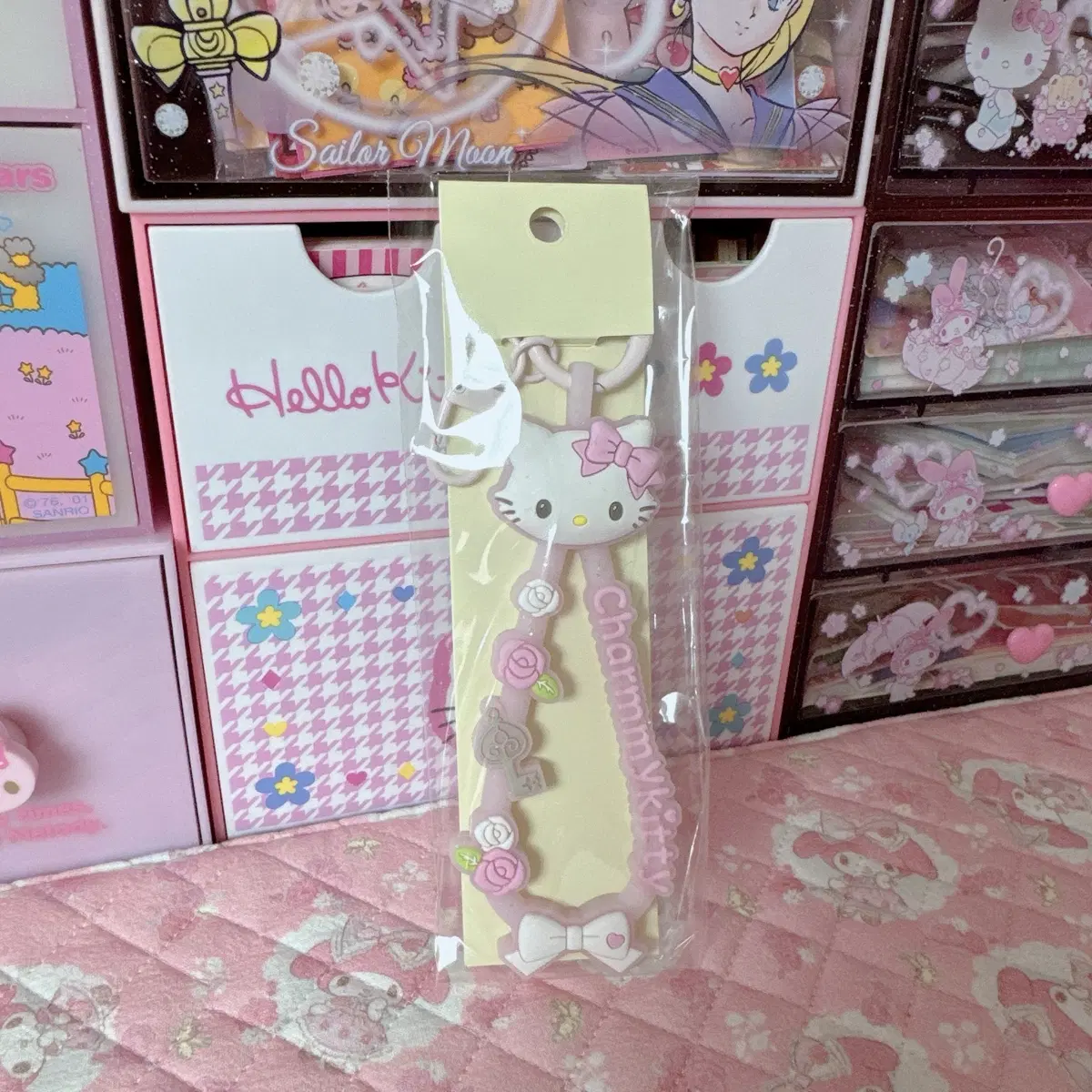 산리오 캐릭터 대상 스트랩 챠미키티 키링