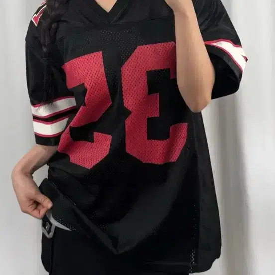 스투시 블랙 풋볼 져지