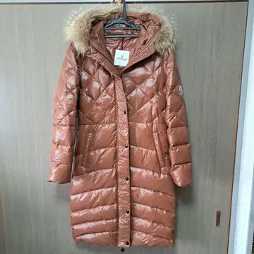 MONCLER 다운 코트 브라운 퍼 포함