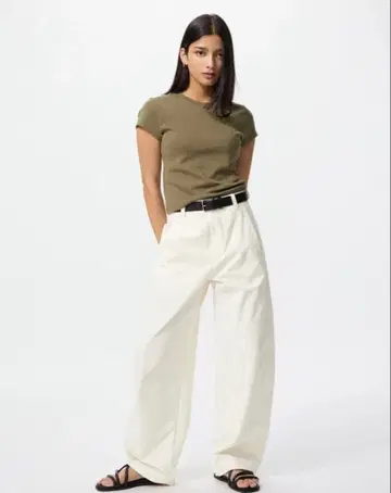 UNIQLO 유니클로 저지 배럴 레그 팬츠